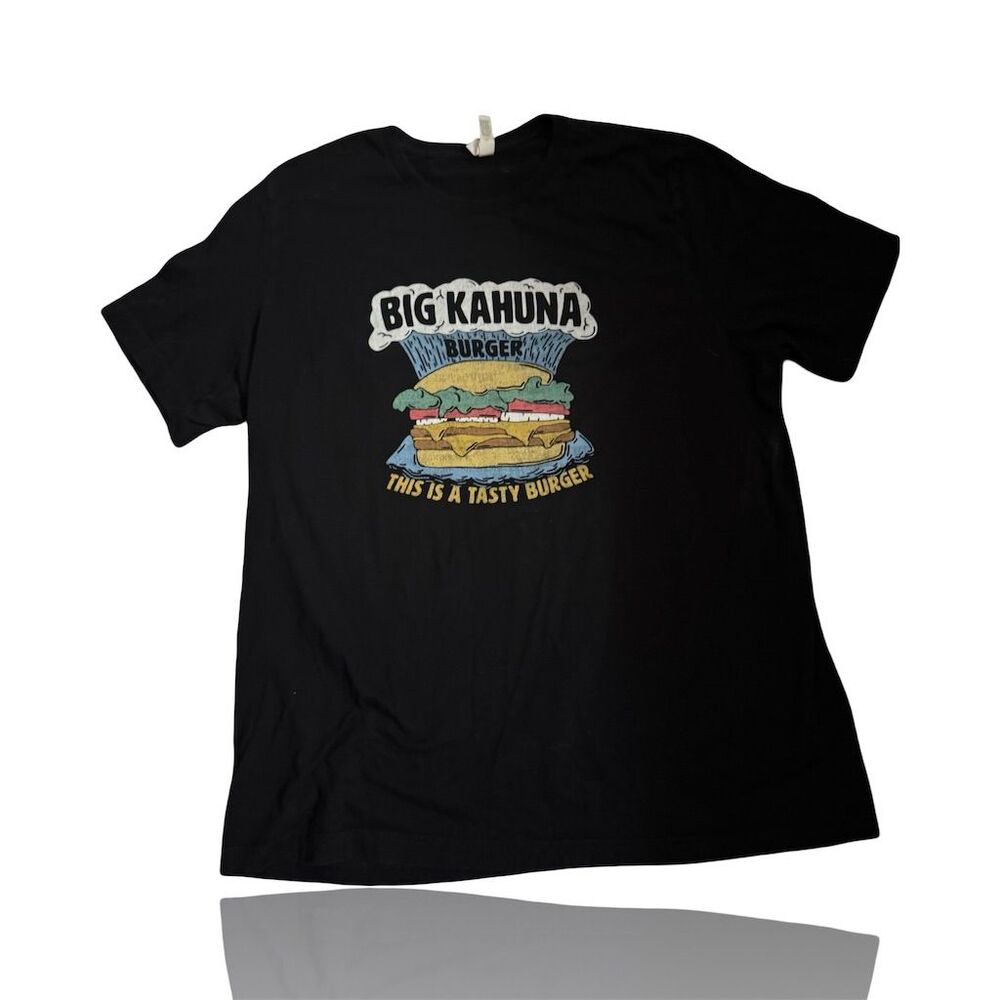 Big Kahuna Burger Unisex 2XL Black Graphic Print T-Shirt “Pulp Fiction” Fan Tee